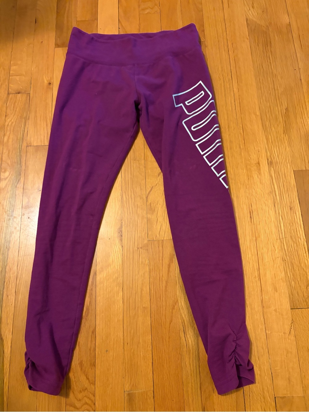Puma Purple Active Women’s Leggings with White Logo